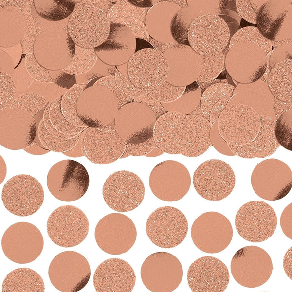 Rose Gold Foil/ Glitter Circle Confetti