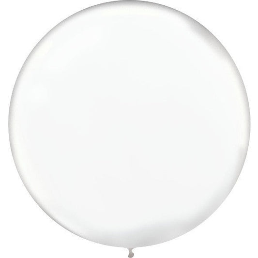 Round Latex Balloons - 24" Clear, 25 Count