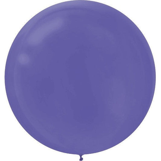 Round Latex Balloons - 24" New Purple, 25 Count