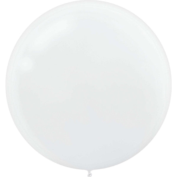 Round Latex Balloons - 24" White 25 Count