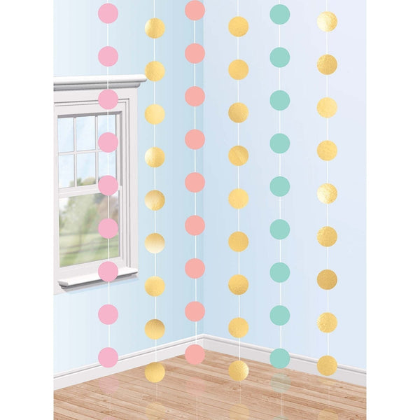 Round String Decorations - Pastel