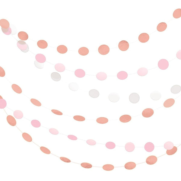 Round String Decorations - Rose Gold/Blush