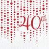 Ruby 40Th Anniversary Napkins