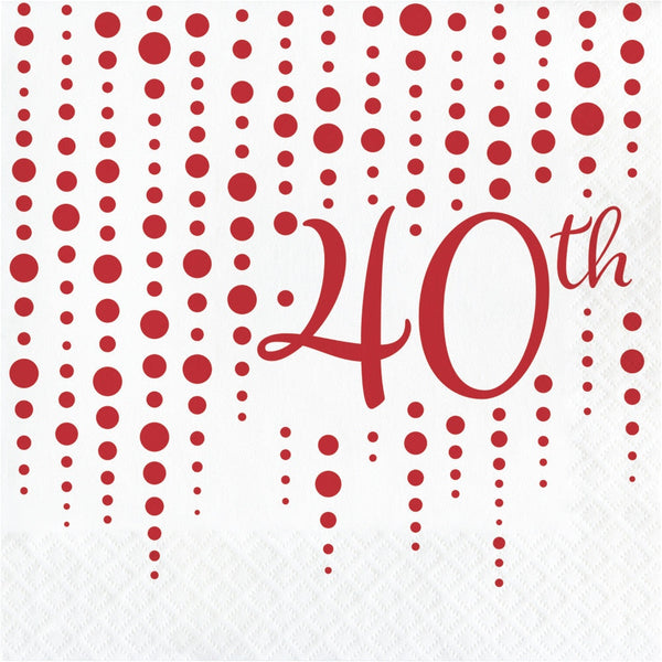 Ruby 40Th Anniversary Napkins