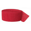 Ruby Red Crepe Streamer, 81 Ft