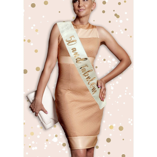 Sash - Rose Gold Birthday 50