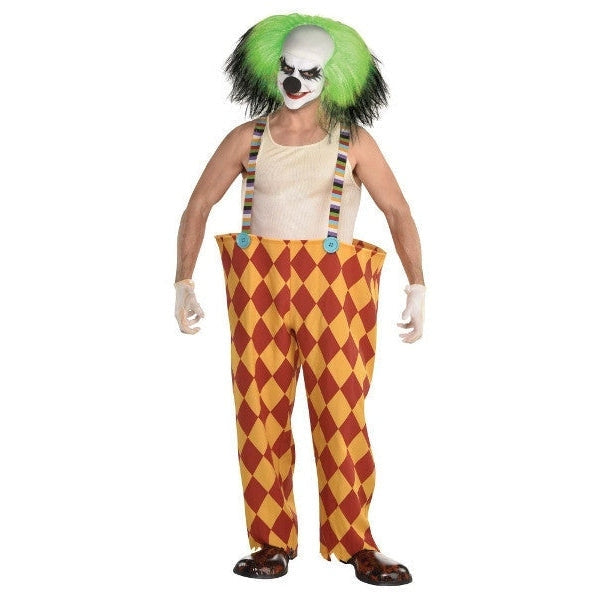 Scary Clown Hoop Pants W/ Suspenders - Adult Standard