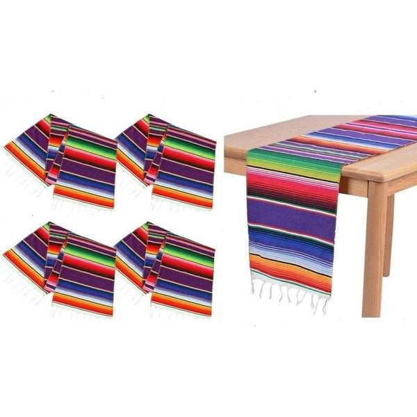 Serape Fabric Table Runner 14" X 8'