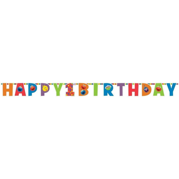 Sesame Street Elmo Turns One Jumbo Letter Banner Kit