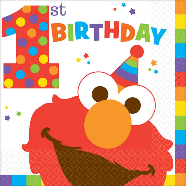 Sesame Street Elmo Turns One Luncheon Napkins