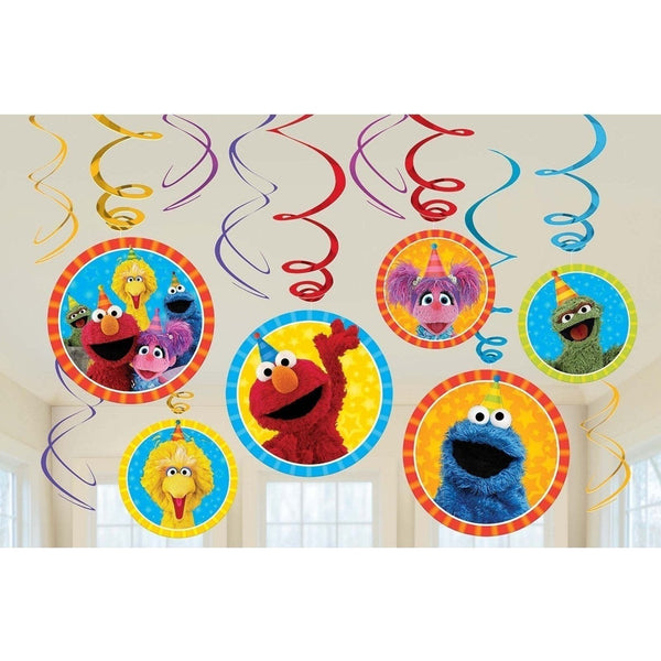 Sesame Street Value Pack Foil Swirl Decorations
