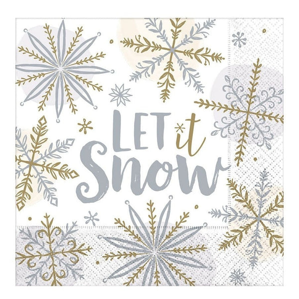Shining Snow Luncheon Napkins