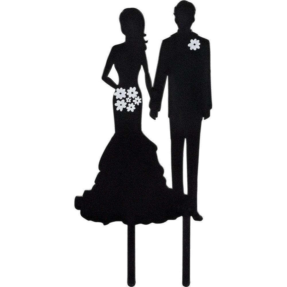 Silhouette Couple Cake Topper