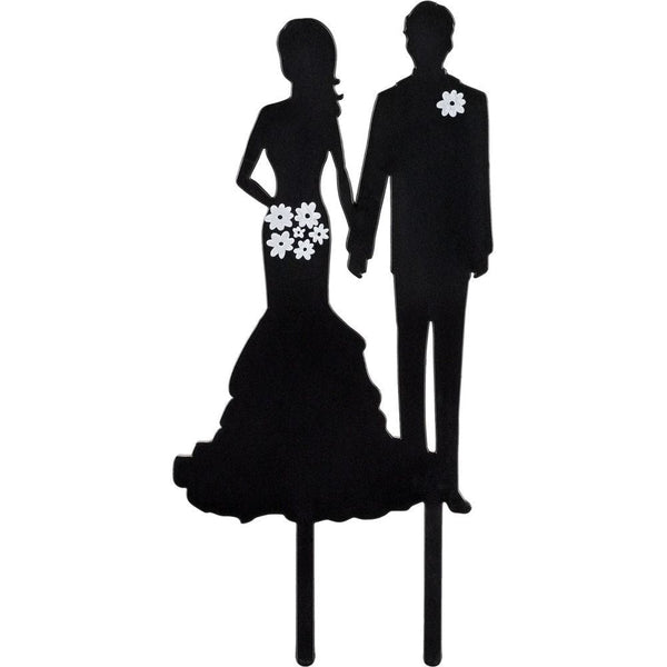 Silhouette Couple Cake Topper