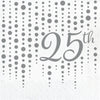 Silver 25Th Anniversary Napkins