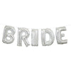 Silver Bride Foil Letter Balloon Banner Kit, 14"