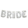 Silver Bride Foil Letter Balloon Banner Kit, 14"