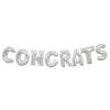Silver Congrats Foil Letter Balloon Banner Kit, 14"