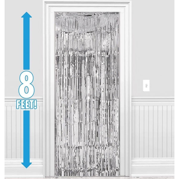 Silver Foil Metallic Curtain 3' X 8'