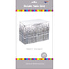 Silver Metallic Fringed Table Skirt
