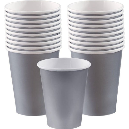 Silver Paper Cups, 9Oz.