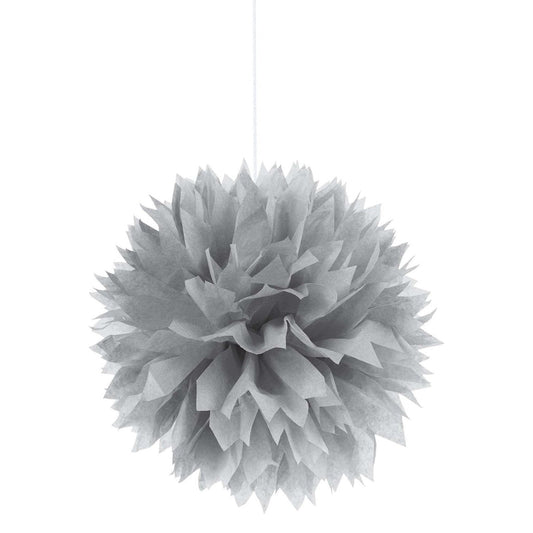 Silver Paper Fluffy Decorations