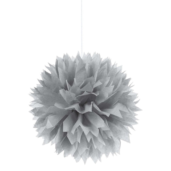 Silver Paper Fluffy Decorations