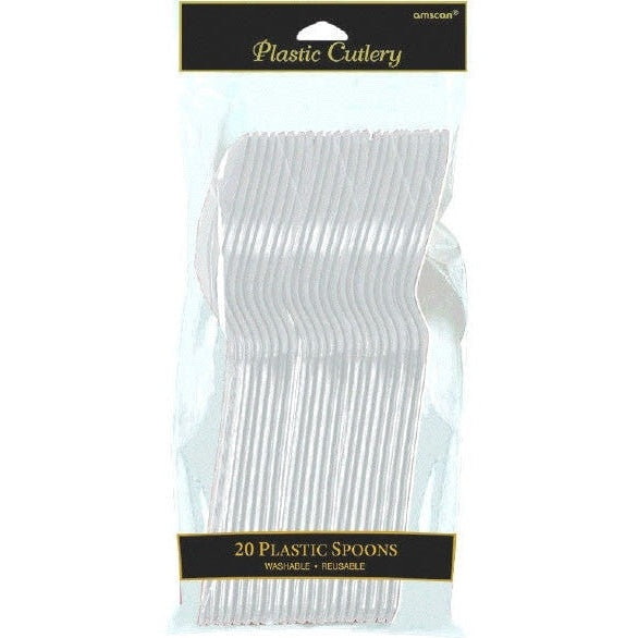 Silver Plastic Spoons