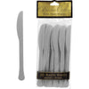 Silver Premium Heavy Weight Plastic Knives