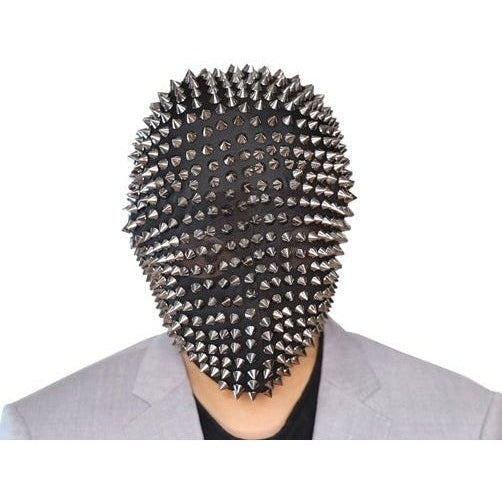 Silver Spikes Full Head Mask