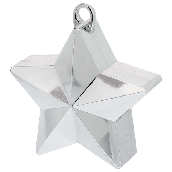 Silver Star Electroplated Balloon Weight