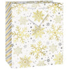 Silver And Gold Snowflakes Md Giftbag