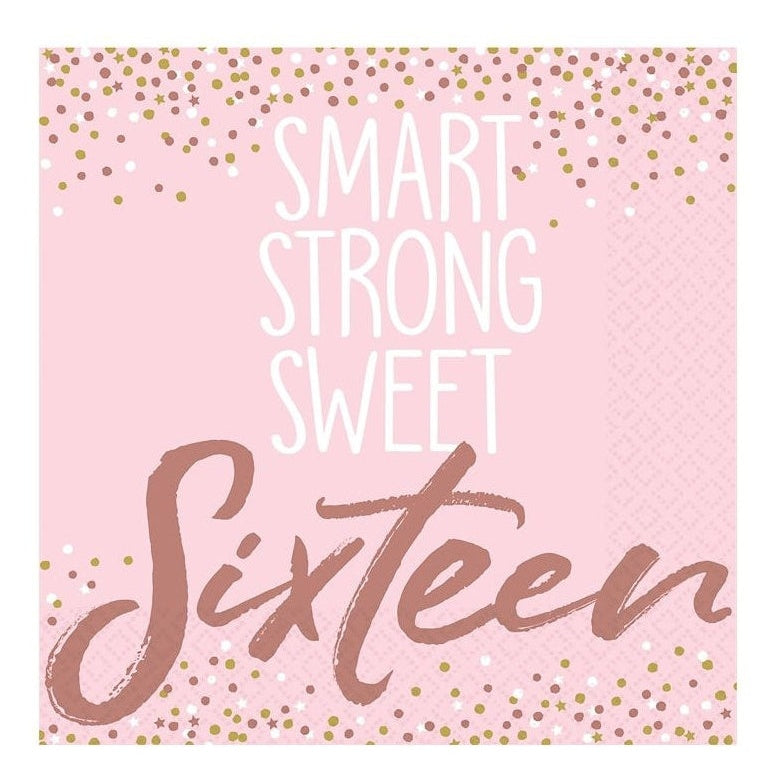 Sixteen Blush Beverage Napkins