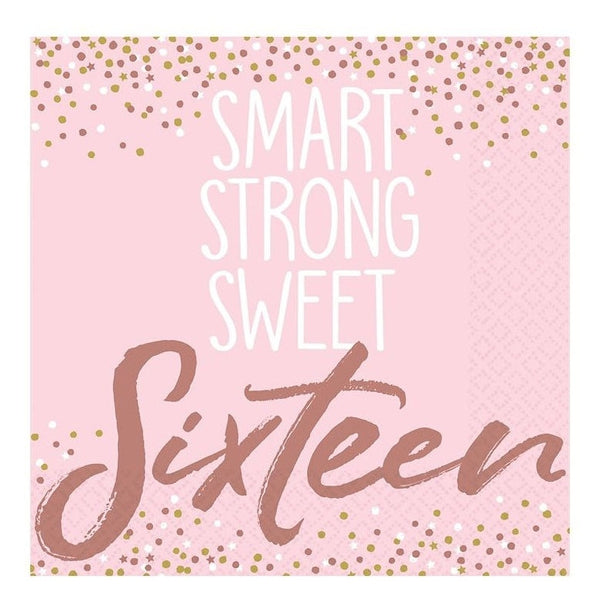 Sixteen Blush Beverage Napkins