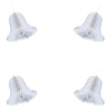 Small White Bridal Honeycomb Bells 4 Count