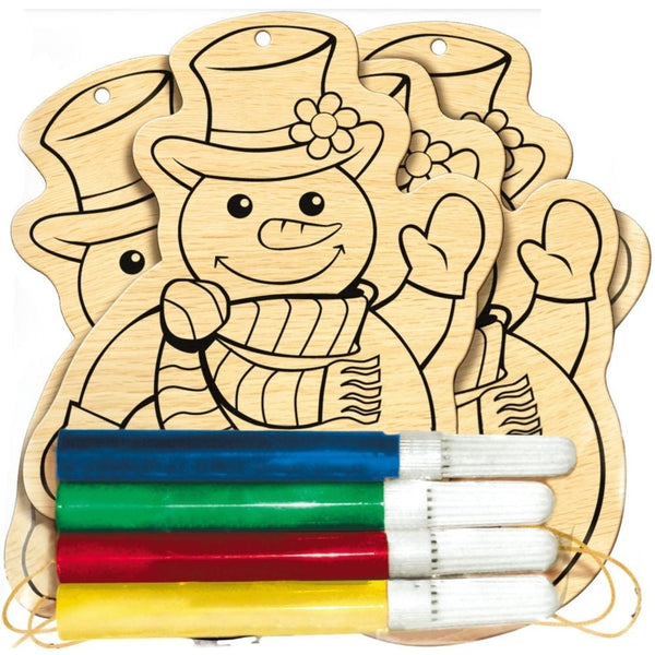 Snowman Wood Ornament Kit