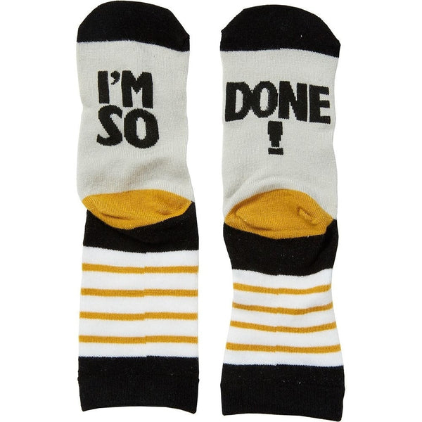 Socks " I'M So Done" Grad