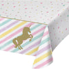 Sparkle Unicorn Plastic Tablecloth