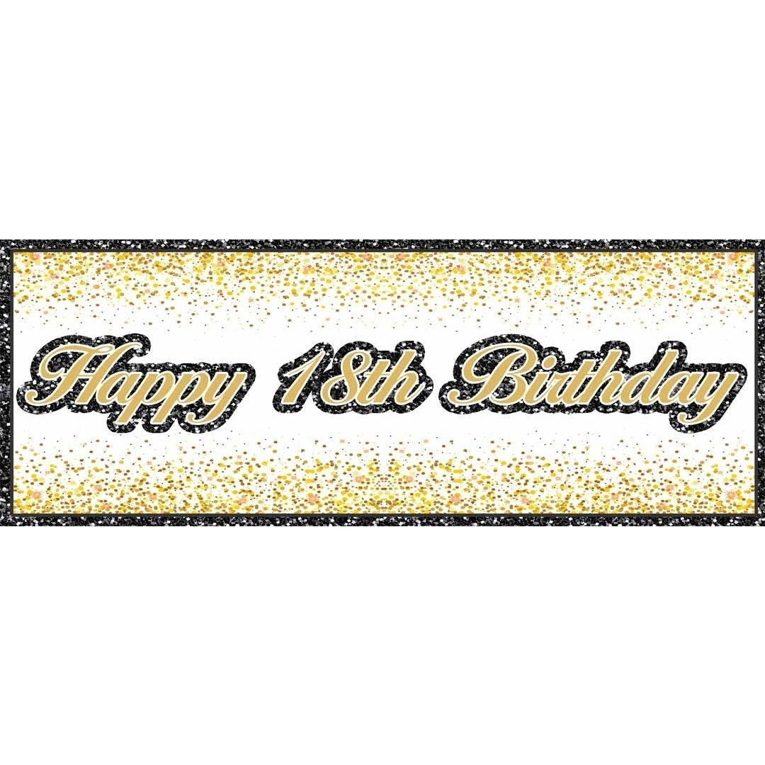Sparkling 18Th Birthday Vinyl Banner