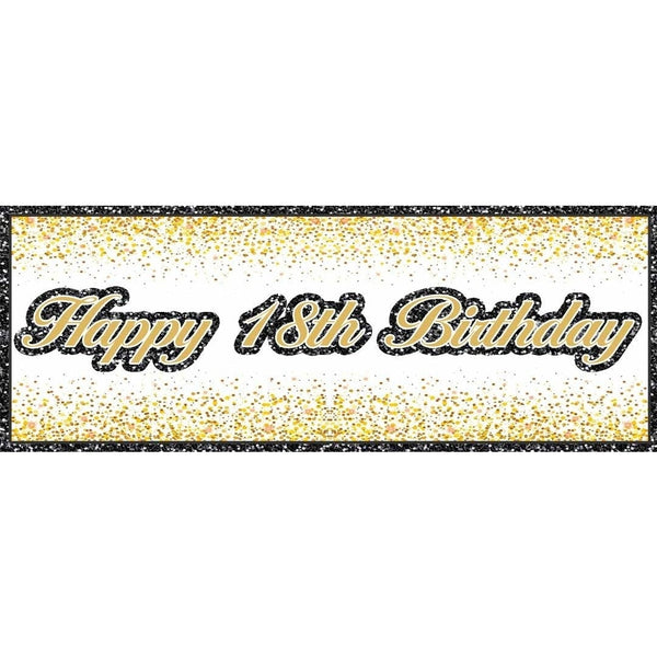 Sparkling 18Th Birthday Vinyl Banner