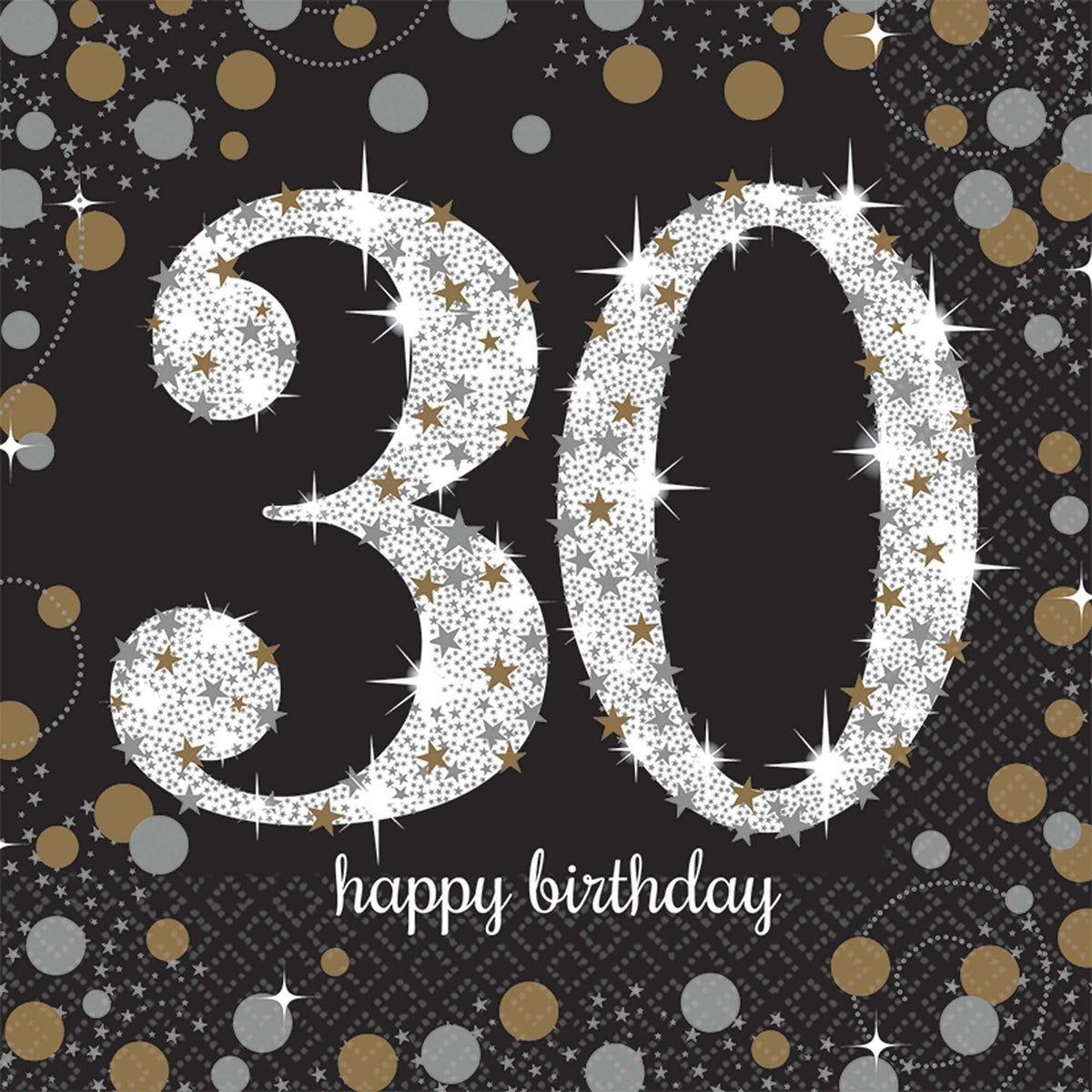 Sparkling Celebration 30Th Birthday Luncheon Napkins