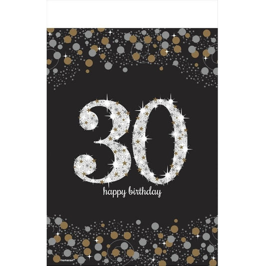 Sparkling Celebration 30Th Birthday Plastic Table Cover