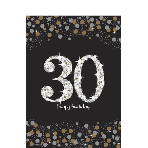 Sparkling Celebration 30Th Birthday Plastic Table Cover