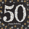 Sparkling Celebration 50Th Birthday Beverage Napkins
