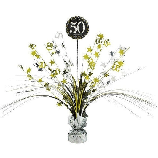 Sparkling Celebration 50Th Birthday Spray Centerpiece