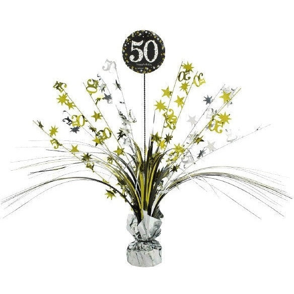 Sparkling Celebration 50Th Birthday Spray Centerpiece