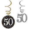 Sparkling Celebration 50Th Birthday Value Pack Foil Swirl Decorations