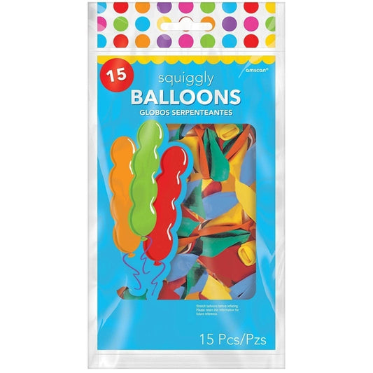 Squiggly Latex Balloon Mix