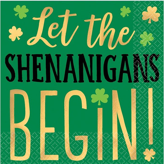 St. Patrick's Day Beverage Napkins