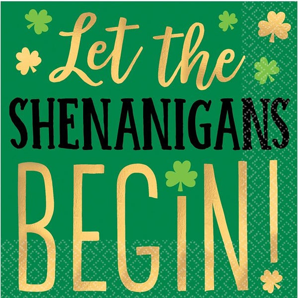 St. Patrick's Day Beverage Napkins